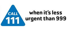 Call 111 when its less urgent than 999